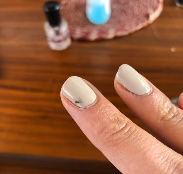 Chuyện kinh dị ngắn: Một con bọ bỗng dưng sa vào chiếc móng tay đang chờ khô của tôi.