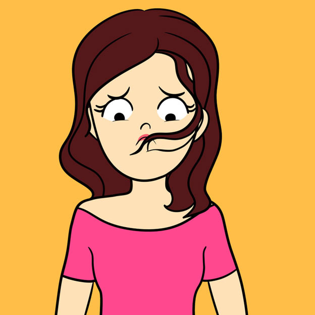 Tóc liên tục vướng vào đôi môi mới thoa son bóng cũng là một vấn đề khó ưa.