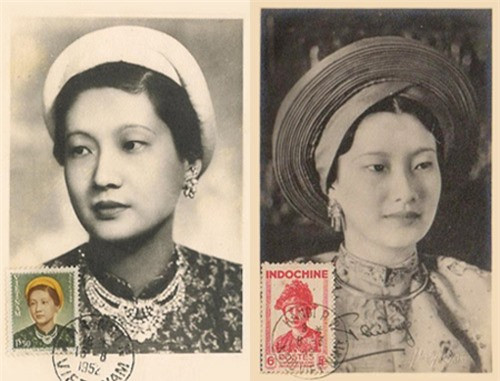 Hai con tem cổ có in hình Nam Phương Hoàng hậu.