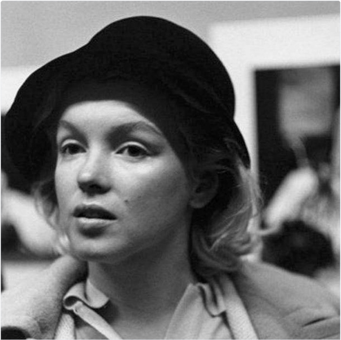 Marilyn Monroe khi không trang điểm năm 1955.