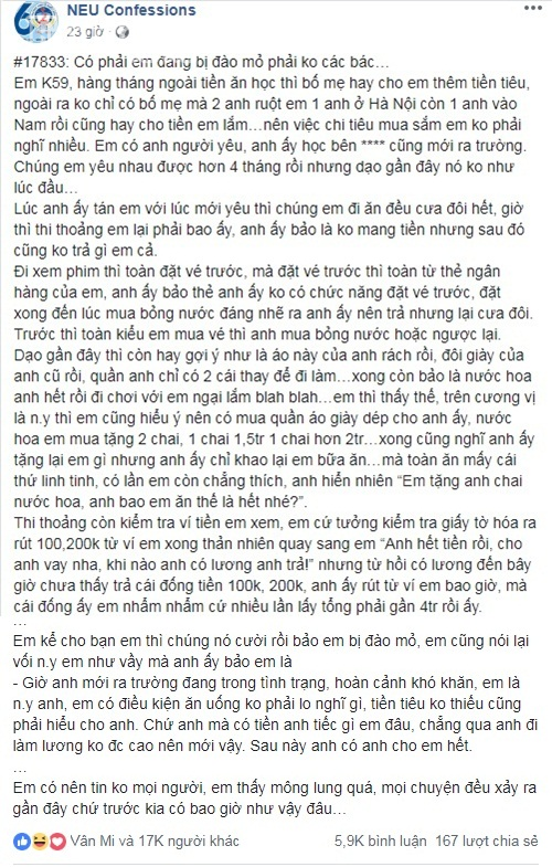 Yeu phai chang dao mo, co gai bi rut sach vi moi giat minh xin tu van