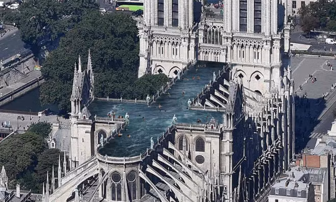 Cong ty Thuy Dien de xuat xay be boi tren noc Nha tho Duc Ba