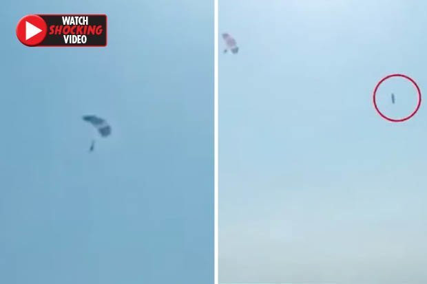 Người rơi tự do trên bầu trời ở Mexico.