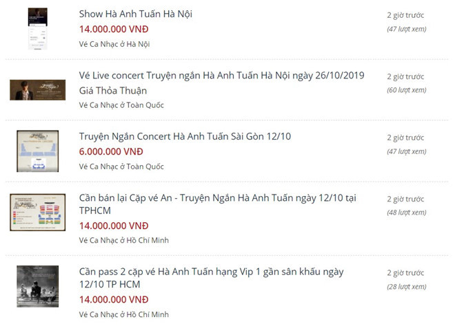Liveshow Ha Anh Tuan het ve sau 5 phut, 'cho den' het gia 14 trieu/cap