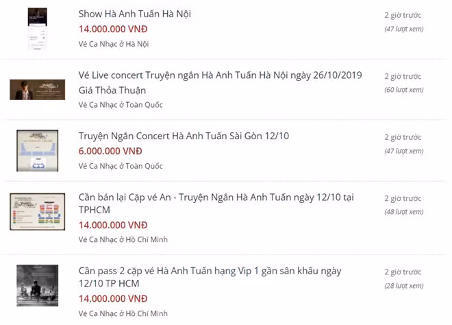 Liveshow Ha Anh Tuan het ve sau 5 phut, 'cho den' het gia 14 trieu/cap