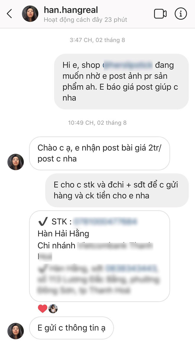 Hot girl Han Hang bi to nhan tien PR roi 'bien mat'-Hinh-2