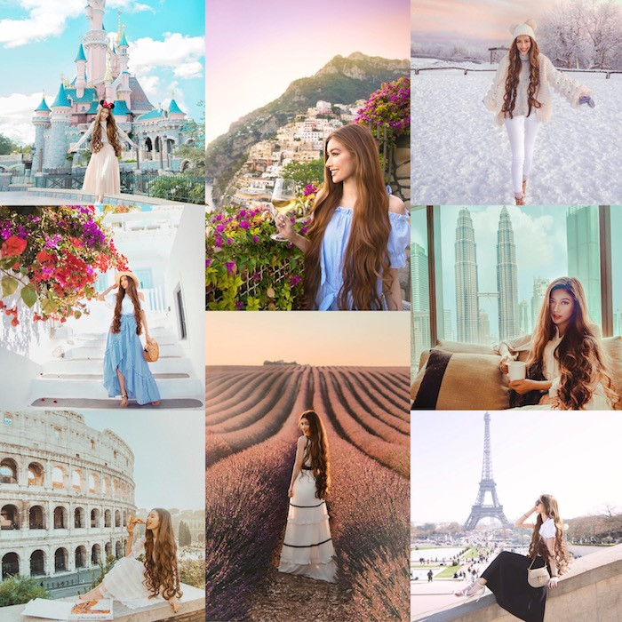 Sarah Trần có mong muốn được đi du lịch, khám phá vòng quanh thế giới. Với sở trường chụp ảnh, cô không quên ghi lại những địa điểm nổi tiếng trên khắp thế giới.