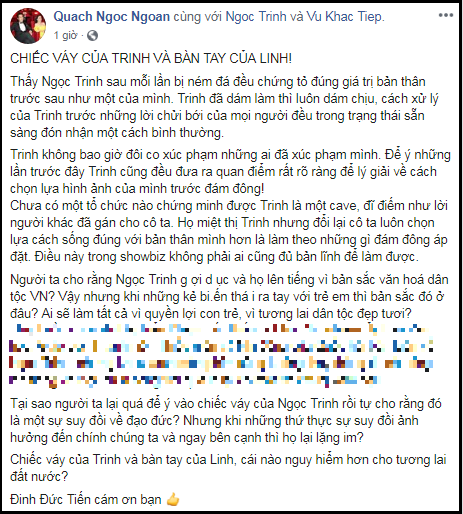 Phuong Channel len tieng khi Ngoc Trinh bi chi trich vi mac ho-Hinh-2