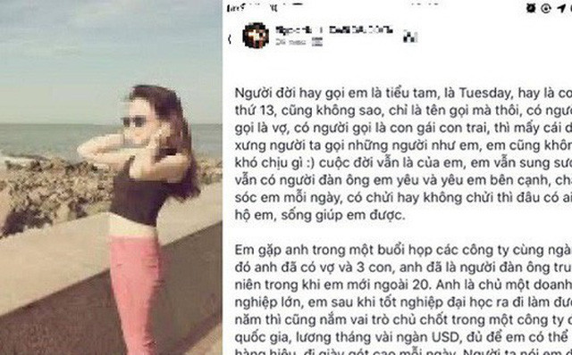 Khoe minh la nguoi thu ba chan chinh, co nang bi dan mang nem da