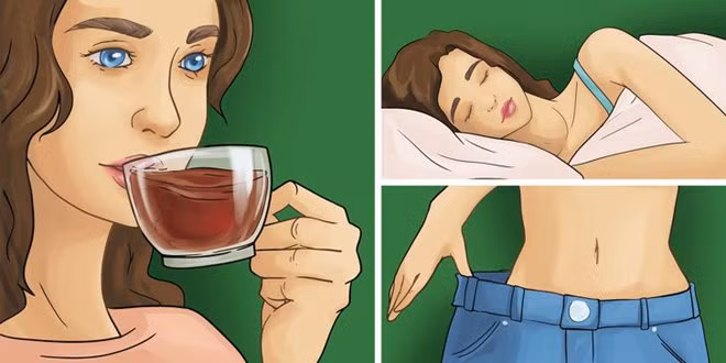 Uống trà thảo dược: Một số loại trà thảo dược có thể giúp bạn giảm cân vào ban đêm. Quế chống viêm và ngăn ngừa đầy hơi vào buổi sáng. Bạc hà ngăn ngừa thèm ăn và giúp bạn tránh ăn vặt. Trong khi đó, hoa cúc cải thiện tiêu hóa và thư giãn thần kinh.