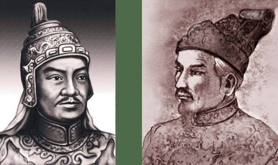 Chân dung vua Quang Trung và Gia Long lưu lại trong sách vở.