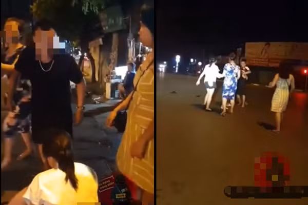 Chong tre bat ngo dung xe giua duong roi gao thet, xo nga vo