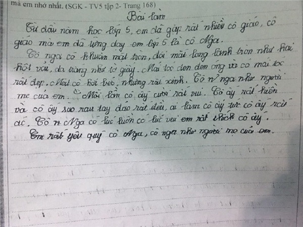 Bài văn miêu tả 'chân thực' khiến cộng đồng mạng 'cười rụng rốn'.