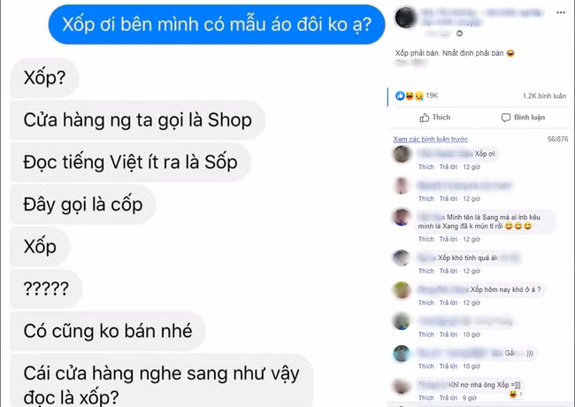 Khach goi shop quan ao la 'xop', chu tiem noi gian hanh dong la