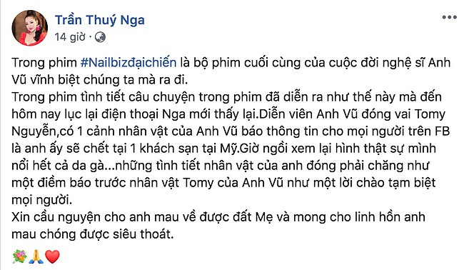 Xuc dong vai dien cuoi cung cua nghe si Anh Vu tren man anh
