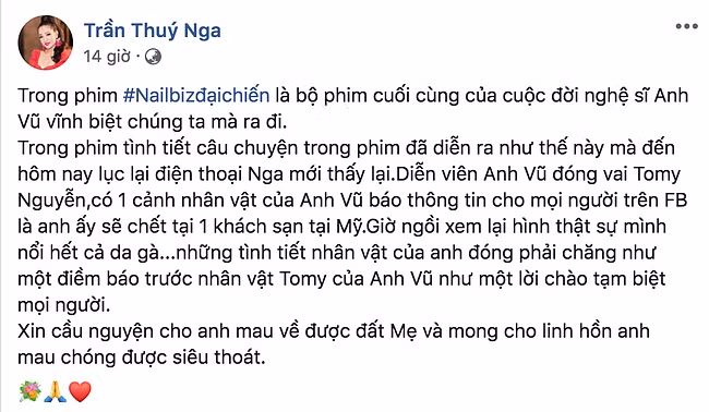 Xuc dong vai dien cuoi cung cua nghe si Anh Vu tren man anh