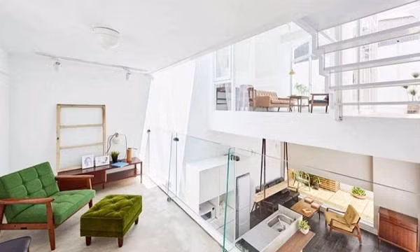 Tầng lửng bên này là không gian lý tưởng để thưởng trà, đọc sách, thư giãn,...