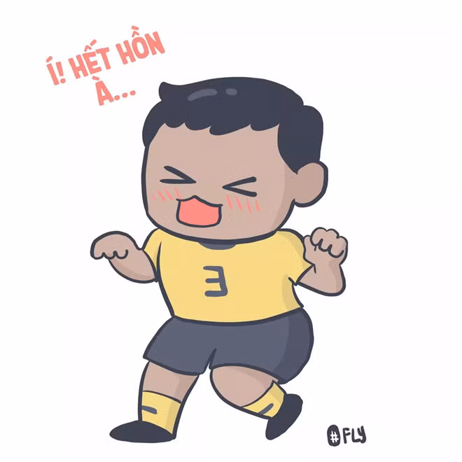 Không chỉ ảnh chế, hành động của Shahrul Saad được tái hiện với đầy đủ sự đáng yêu trong bức chibi trên trang Thăng Fly. Ảnh: Thăng Fly.