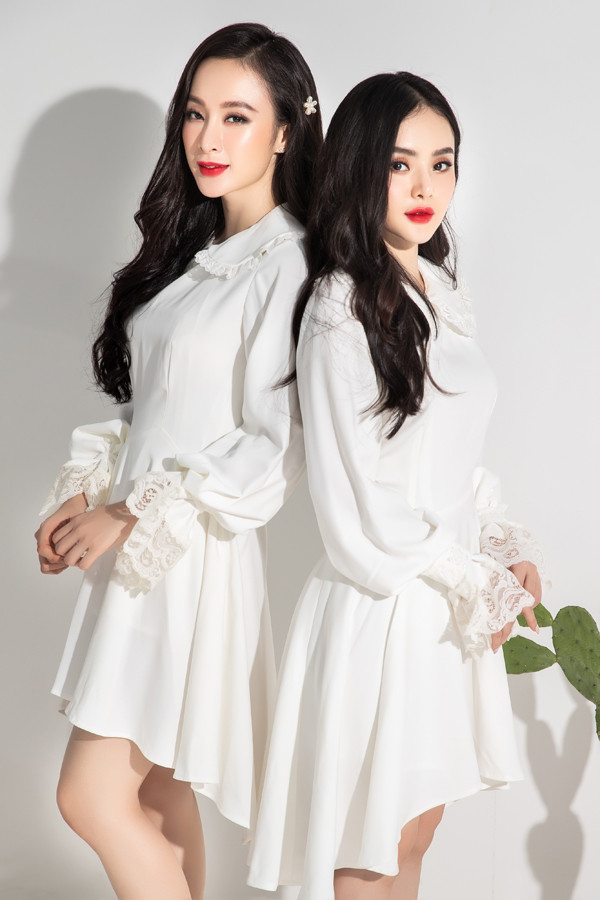 Khi đi bên cạnh Angela Phương Trinh, Phương Trang thậm chí còn gây chú ý hơn cả "bà mẹ nhí" nhờ gu thời trang sành điệu và gương mặt sắc sảo.