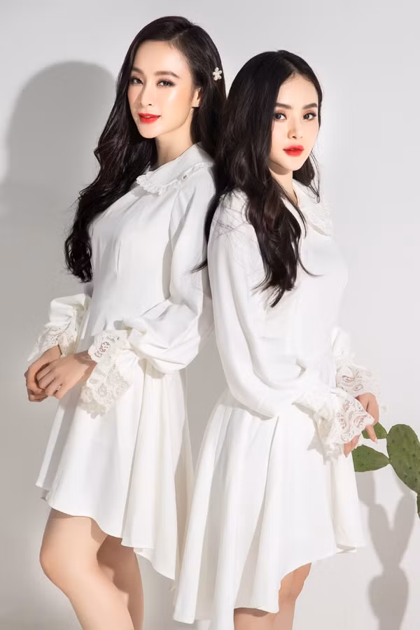 Khi đi bên cạnh Angela Phương Trinh, Phương Trang thậm chí còn gây chú ý hơn cả "bà mẹ nhí" nhờ gu thời trang sành điệu và gương mặt sắc sảo.