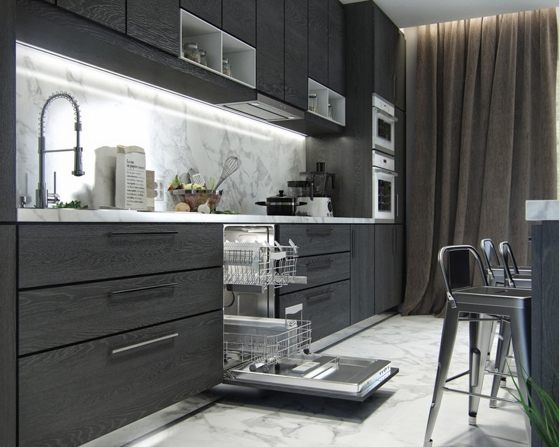 Tủ bếp bố trí ngăn nắp, cùng cách thiết kế thông minh giúp nhà bếp trở thành nơi giữ lửa.