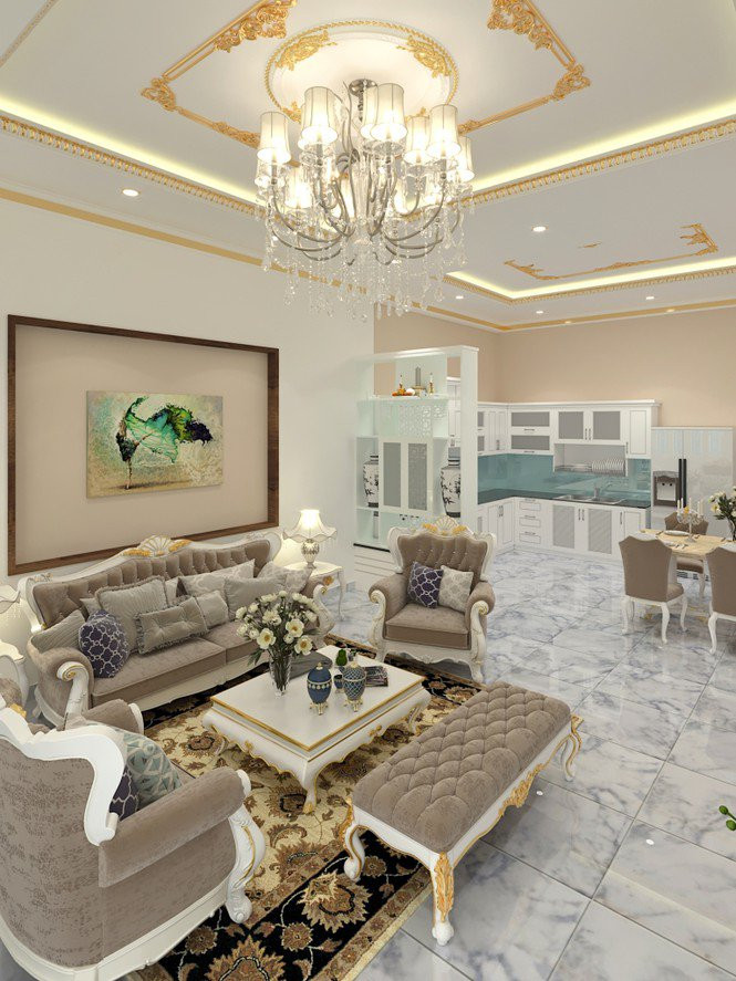 Nội thất hiện đại trường phái Tân Cổ điển.