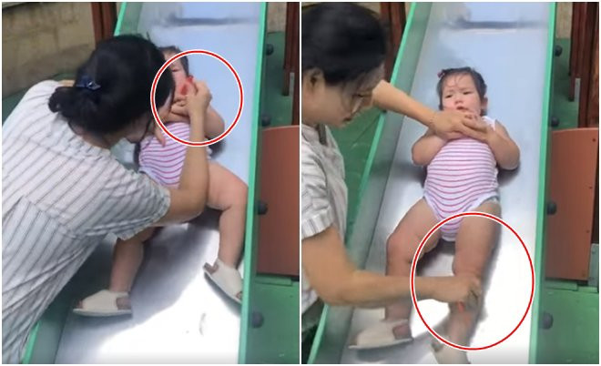 Con gai Ha Anh choi cau truot, bao mau co hanh dong dac biet-Hinh-2