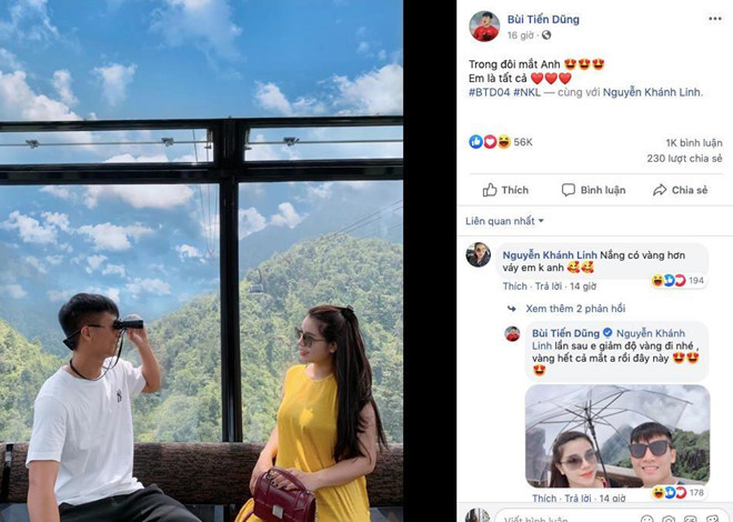 Bui Tien Dung dang anh tinh cam voi vo, Dinh Trong hoi la