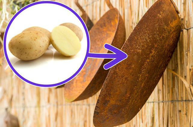 Dung khoai tay theo cach nay de khoi phuc lop chong dinh cua chao