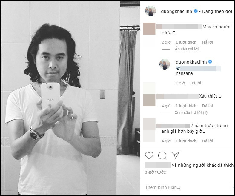 Duong Khac Linh khoe anh hoi xua, nhan mua 