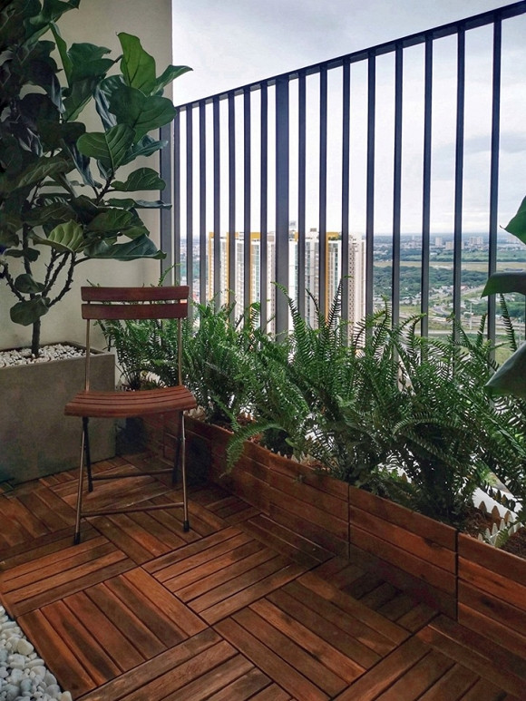 Góc nhìn ra ban công.