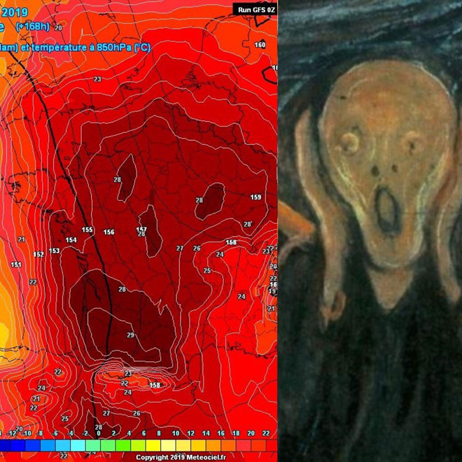 Bieu do nhiet lot ta cai nong lich su nuoc Phap dang trai qua