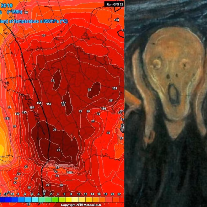 Bieu do nhiet lot ta cai nong lich su nuoc Phap dang trai qua