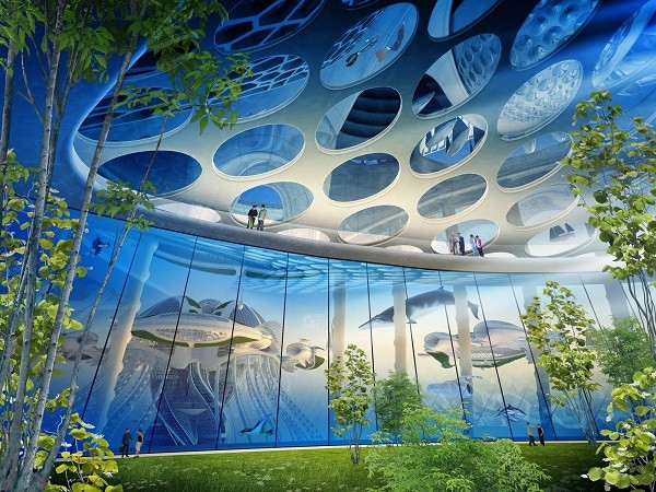 Vườn cá voi nổi Physilia của Vincent Callebaut Kiến trúc sư tài năng Vincent Callebaut đã có một ý tưởng lọc nước sông tuyệt vời với khu vườn nổi hình cá voi Physalia. Physalia là một hệ sinh thái có thể tự hoạt động bằng năng lương mặt trời. Mái nhà của Physalia được phủ pin mặt trời, bên dưới các tuabin thủy điện tạo ra năng lượng từ dòng nước để khu vườn trôi trên sông. Mặt ngoài khu vườn phủ TiO2 sẽ tác dụng với tia cực tím để lọc sạch các chất gây ô nhiễm. Physalia được lấy cảm hứng từ loài sứa “Physalia physalis”, có nghĩa là “Bong bóng nước”. Hiện tại Physalia vẫn chỉ là một dự án trên giấy. Nếu thành hiện thực, nó có thể giải quyết vấn đề nước sạch cho 1 tỷ người trên thế giới.