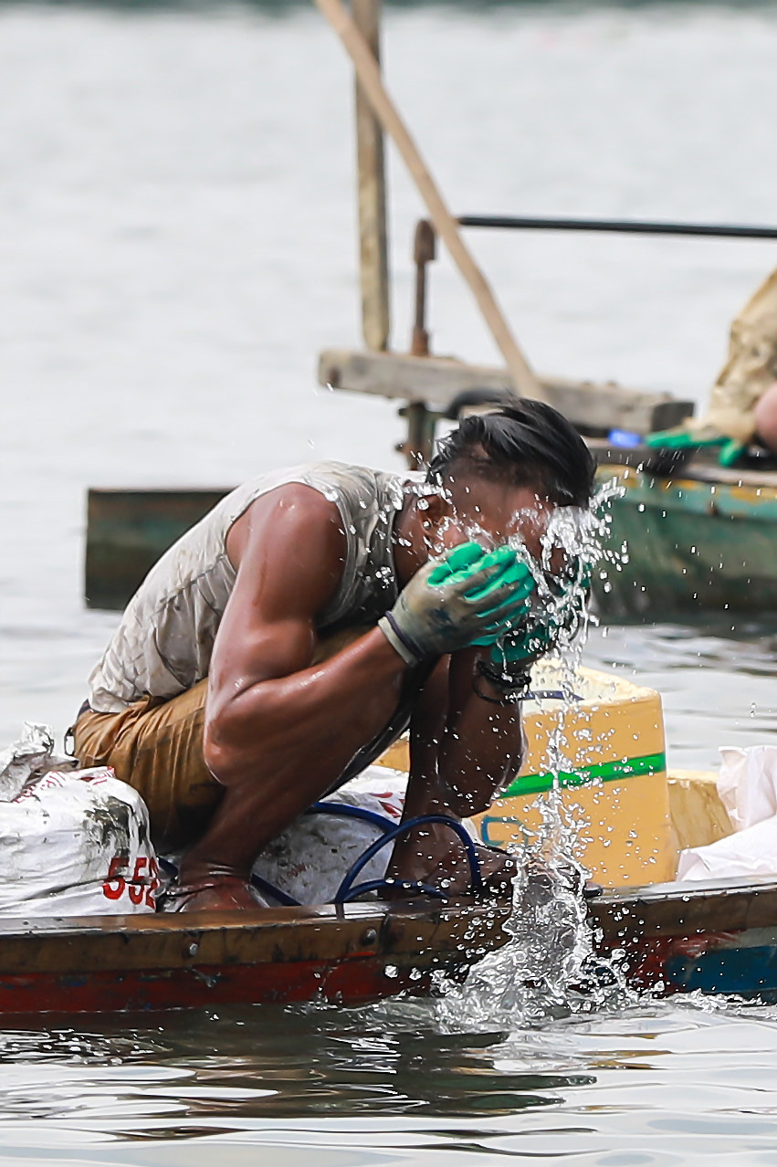 Kết thúc buổi tìm bắt vẹm, người thợ rửa mặt ngay tại khu vực mình vừa lặn. Ở nhiều địa phương phía nam, các vùng vịnh, cửa sông nước lợ ngư dân thường cắm cọc tre để ươm vẹm, vừa làm sạch môi trường nước, vừa làm thức ăn phục vụ nuôi trồng thủy sản tại chỗ. Việc sinh sôi cũng như thương lái thu mua loài vẹm đen ở địa phương mở ra triển vọng mới cho ngư dân.
