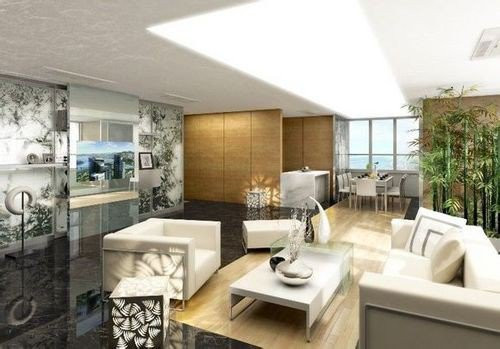 Nội thất căn hộ hướng đến phong cách đơn giản nhưng sang trọng và tinh tế với gam màu trắng, xám,