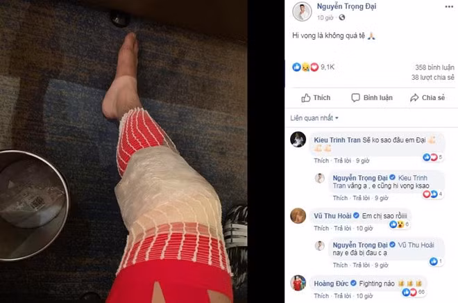 Ở phút thứ 9 của trận đấu, Nguyễn Trọng Đại gặp chấn thương sau pha vào bóng của cầu thủ đội chủ nhà. Tình huống này khiến cầu thủ CLB Viettel phải rời sân sớm để nhường chỗ cho Trương Văn Thái Quý. Kết thúc cuộc so tài, Trọng Đại đăng ảnh chân bị chấn thương và thể hiện sự lo lắng. Nhiều đồng đội, bạn bè và người hâm mộ để lại bình luận động viên cầu thủ sinh năm 1997.