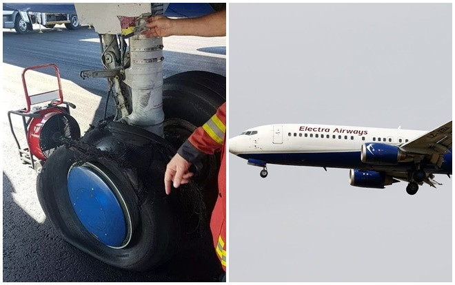 May bay cho 152 nguoi thoat nan khi no lop giua troi