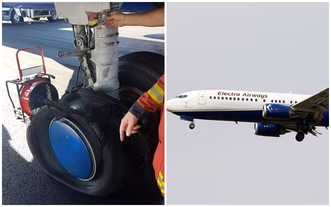 May bay cho 152 nguoi thoat nan khi no lop giua troi