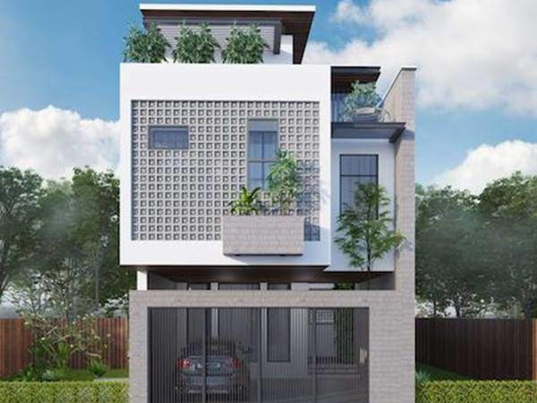 Mẫu nhà thiết kế đơn giản và ấn tượng.