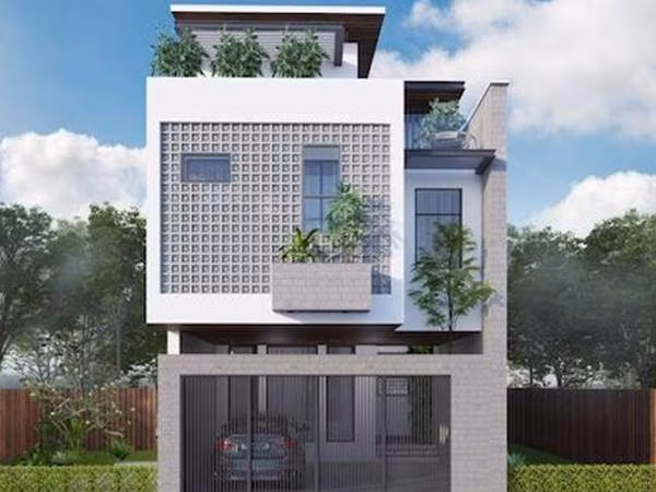 Mẫu nhà thiết kế đơn giản và ấn tượng.