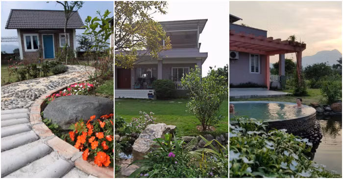 Tham biet thu vuon 4000 m2 o Ba Vi cua nu giang vien dai hoc