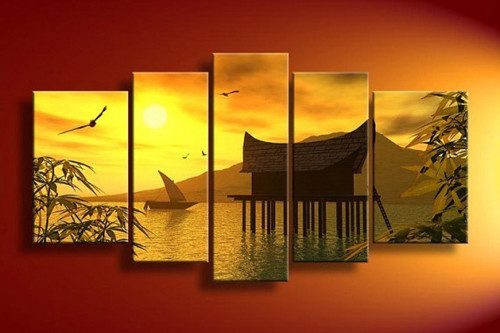 Cach treo tranh hop phong thuy de tai loc vo nhu nuoc