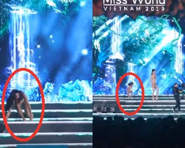 Ngọc Thoa cho biết cô ngã xuống ba bậc thang nhưng đã lập tức đứng dậy, tiếp tục phần thi. Vượt qua sự cố, Ngọc Thoa tiến vào vòng chung kết và đoạt giải Hoa khôi nhân ái.