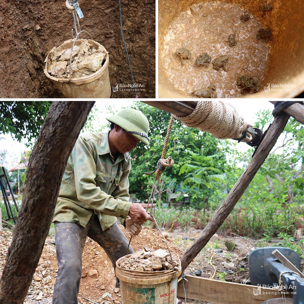 Theo kinh nghiệm của những người thợ đào giếng, đất đá sau khi đào lên, phải được đổ xa miệng giếng, đặc biệt là những giếng khảo lại, tránh hiện tượng ngấm nước, sụt lún xung quanh giếng, gây sập giếng như một số nơi đã xảy ra. Quan niệm của những người đi đào giếng, khi gặp những sinh vật như cóc, nhái lỡ nhảy vào giếng đều được “cứu sống” bằng cách bỏ vào xô, chậu đưa lên khỏi mặt giếng.