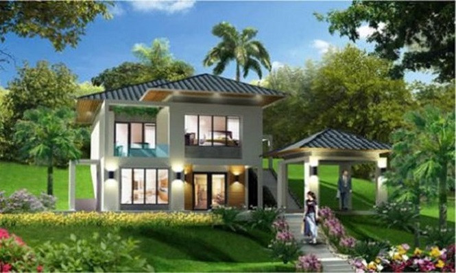 Biệt thự mái thái thoáng mát giữa không gian xanh mướt ngày càng được ưa chuộng.