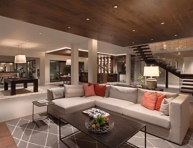 Khu vực giải trí trên tầng ba của biệt thự.