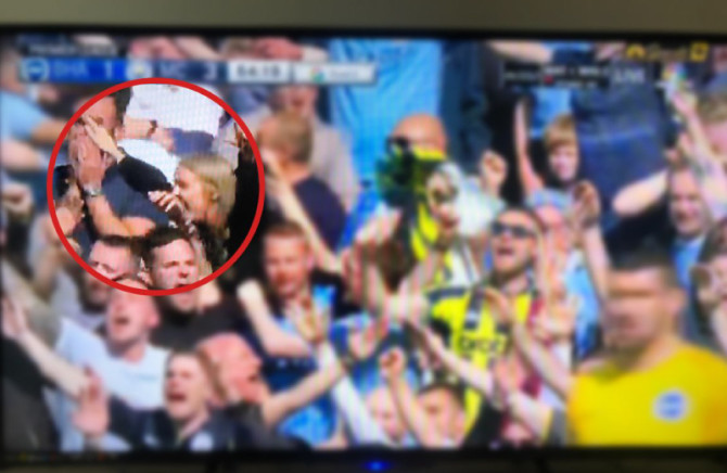 Người chồng xuất hiện trên TV với cô gái lạ (nguồn: The Sun)