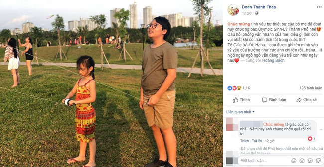 Con trai Hoang Bach tra loi ngay ngo khi gianh HCB Olympic Thanh pho