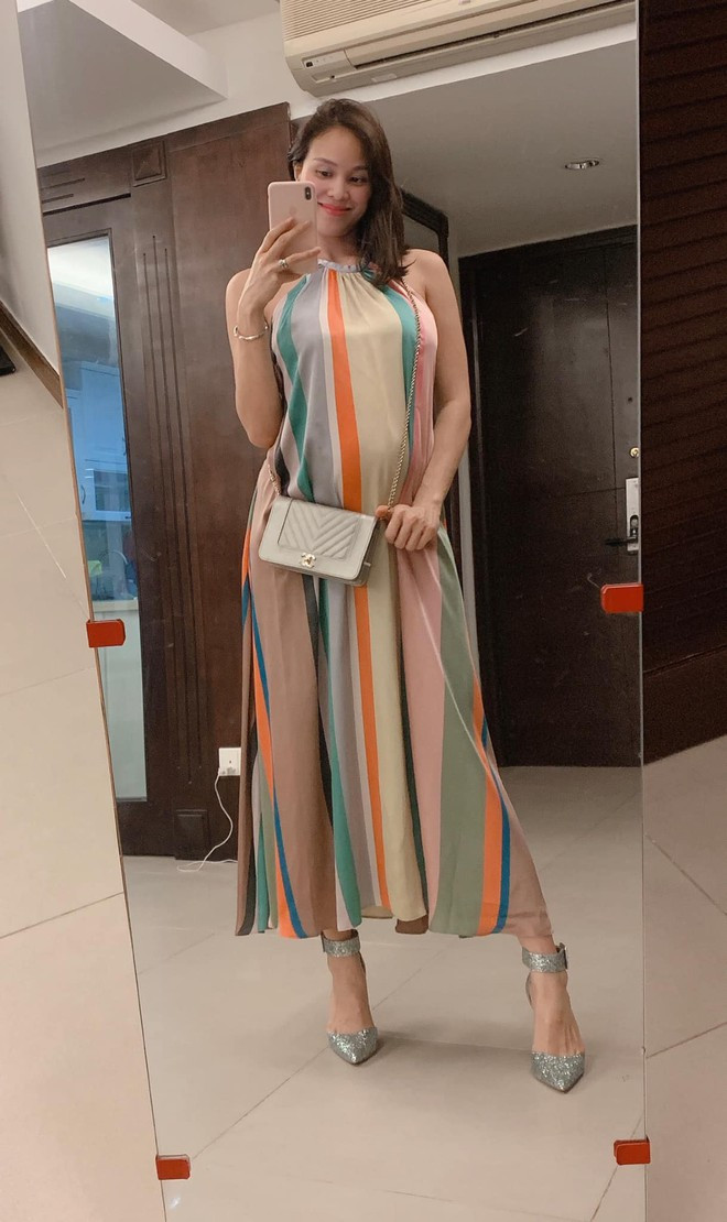 Trong những tháng thai kỳ, Phương mai vẫn giữ được vóc dáng gọn gàng, chân tay thon thả và không có dấu hiệu phù nề. Việc này giúp cô tự tin diện các trang phục ngắn, hai dây trẻ trung. Tuy nhiên, chân dài Hà thành nhiều lần vấp phải chỉ trích khi vẫn đi giày cao gót lênh khênh khi dạo phố hoặc đi chơi. "Thỉnh thoảng tôi mới đi giày cao gót cho đẹp và đỡ nhớ thôi", cô giải thích.